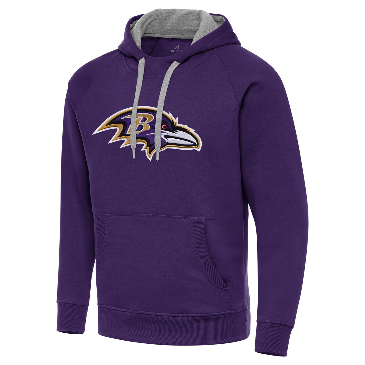 Ravens Antigua Men's Purple Cloud Pullover Hoodie Pro Football Hall of Fame