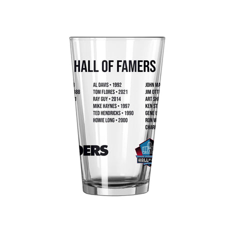 Raiders Hall of Famer Pint Glass