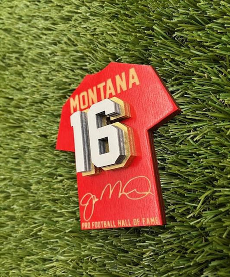 Joe Montana Wood Jersey Jumbo Magnet