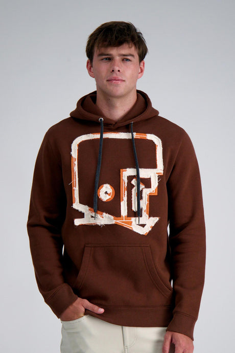 Pro Football Hall of Fame X Haggar - Brown Graphic Helmet Pullover Sweatshirt
