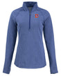 Broncos Cutter and Buck Women's Blue Peshastin Eco Fleece Half Zip Pullover