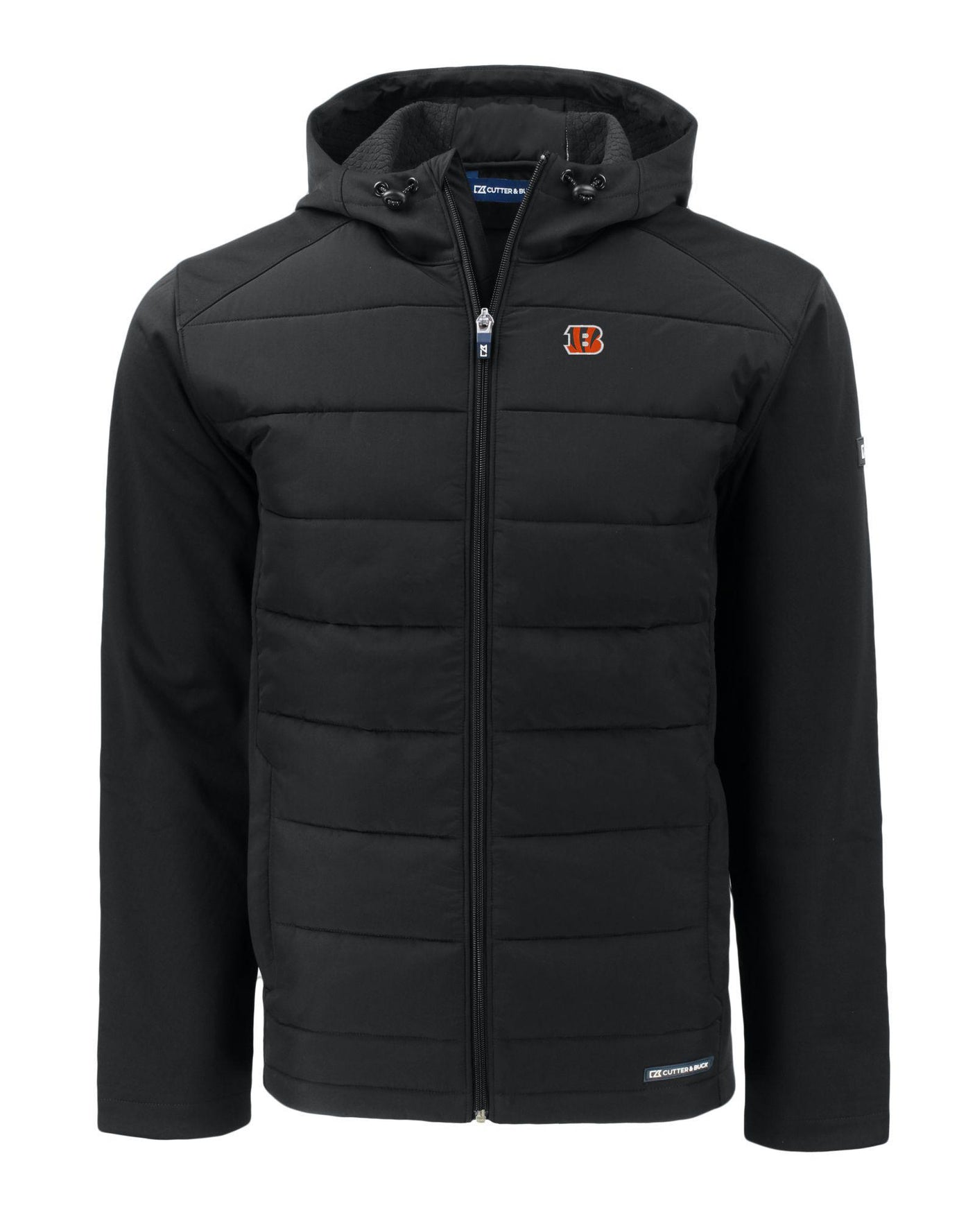 Bengals Cutter and Buck Men's Evoke Eco Hybrid Hooded Jacket
