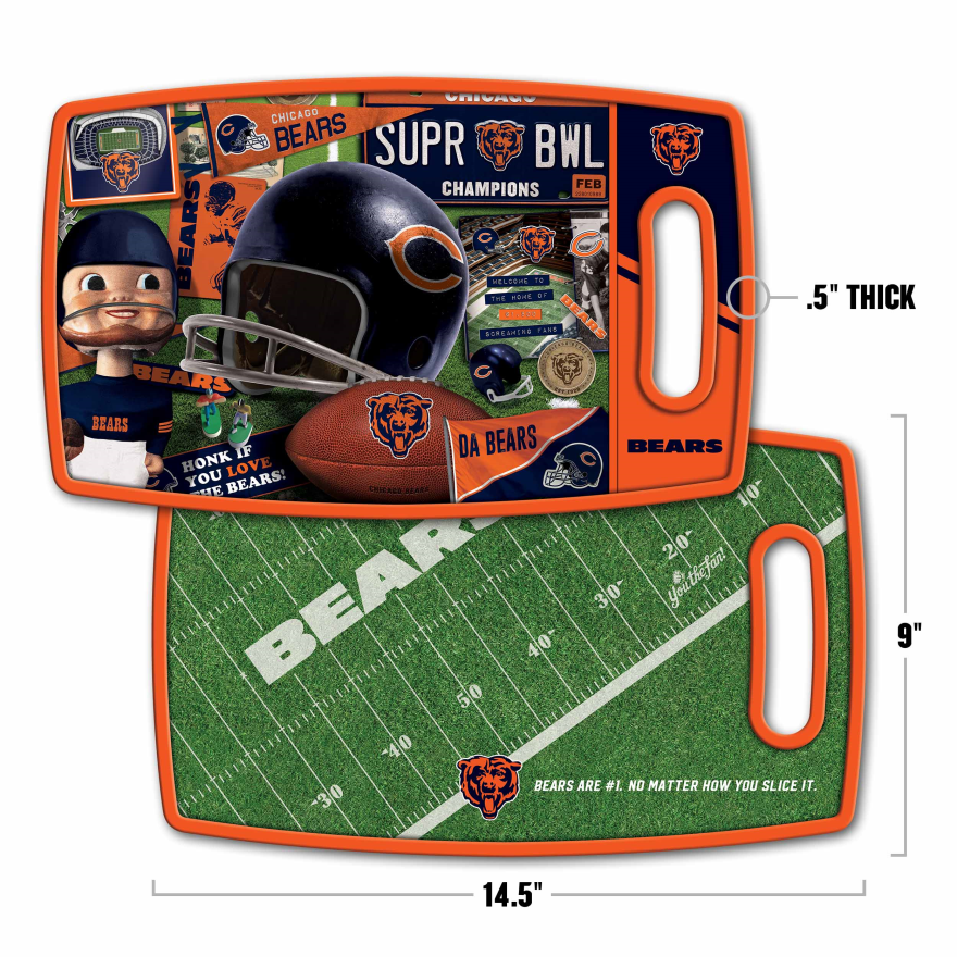 Bears Retro Cutting Board Pro Football Hall of Fame