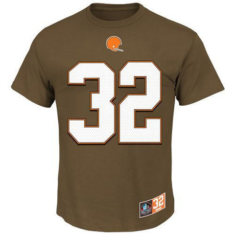 Browns Jim Brown 2017 Hall of Fame Name and Number T-Shirt