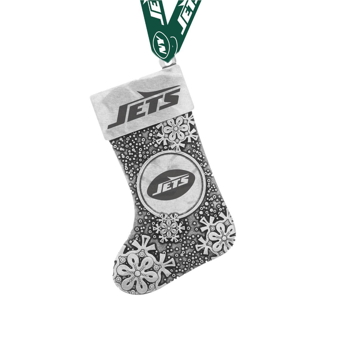 Jets Snowflake Stocking Ornament