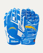Chargers 2025 Wilson Youth NFL Stretch Fit Receivers Gloves