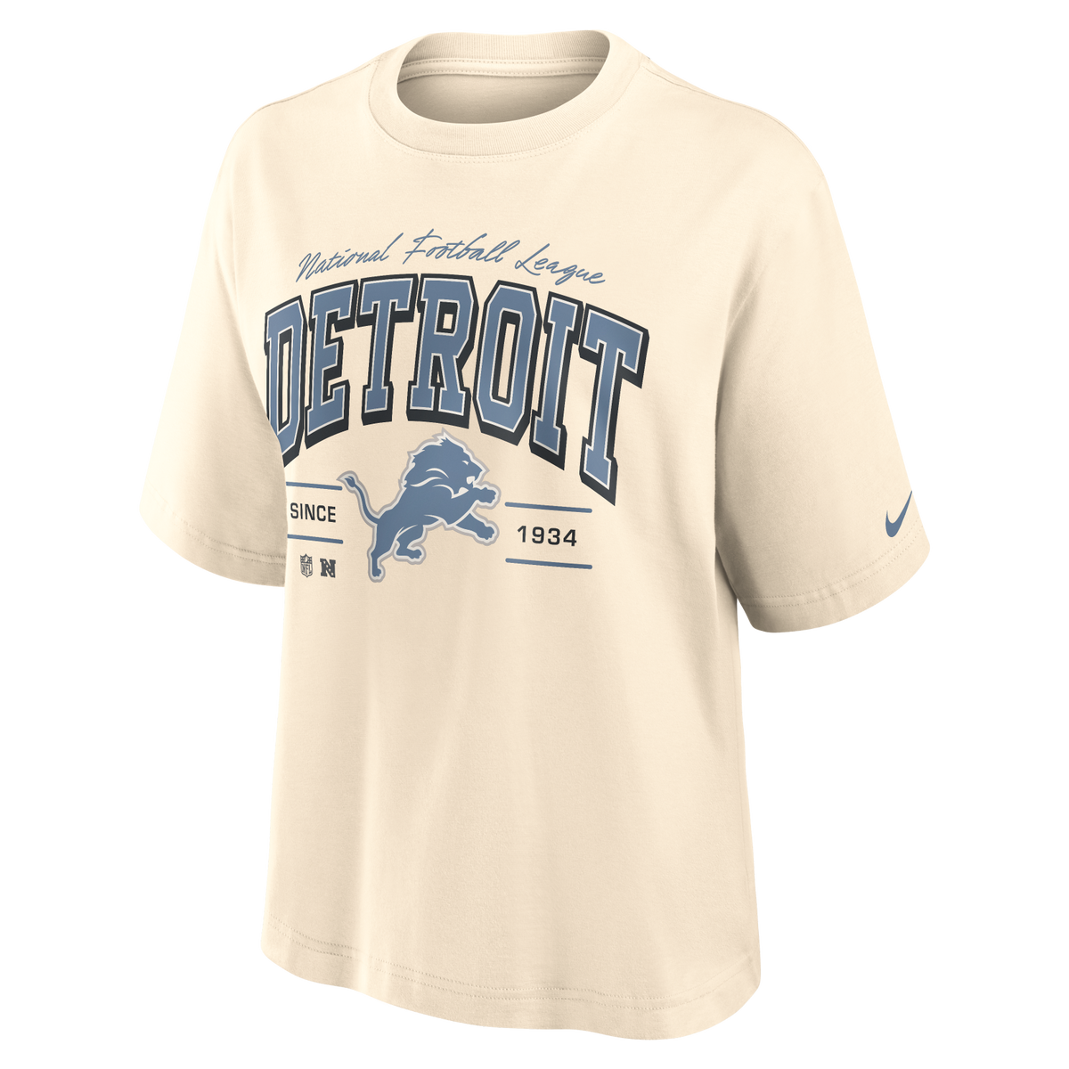 Lions 2026 Nike Women's True Classic Boxy T-Shirt Pro Football Hall of Fame