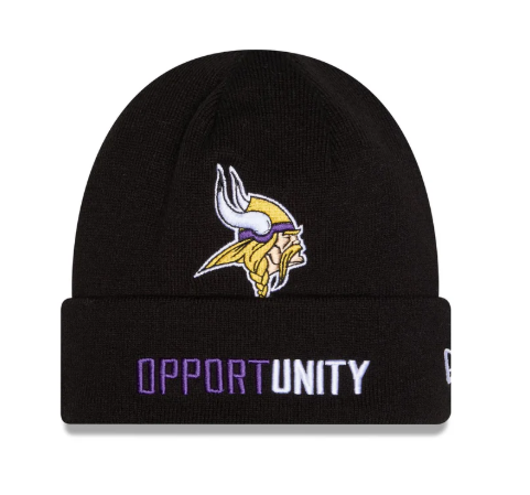 Vikings 2025 New Era Men's Inspire Change Black Knit