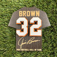 Jim Brown Wood Jersey Jumbo Magnet