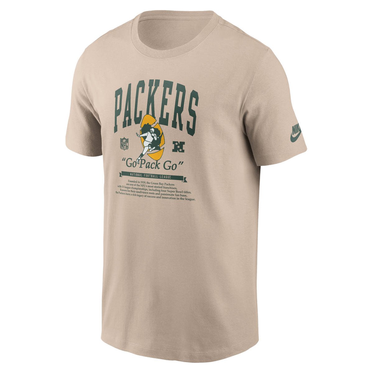 Packers 2026 Nike Men's Rewind 2-Hit Essential T-Shirt Pro Football Hall of Fame