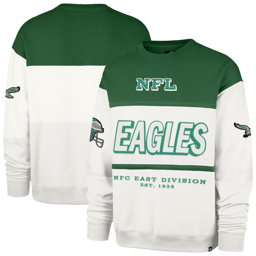 Eagles 2025 '47 Brand Men's Breeze By Maximalist Crewneck