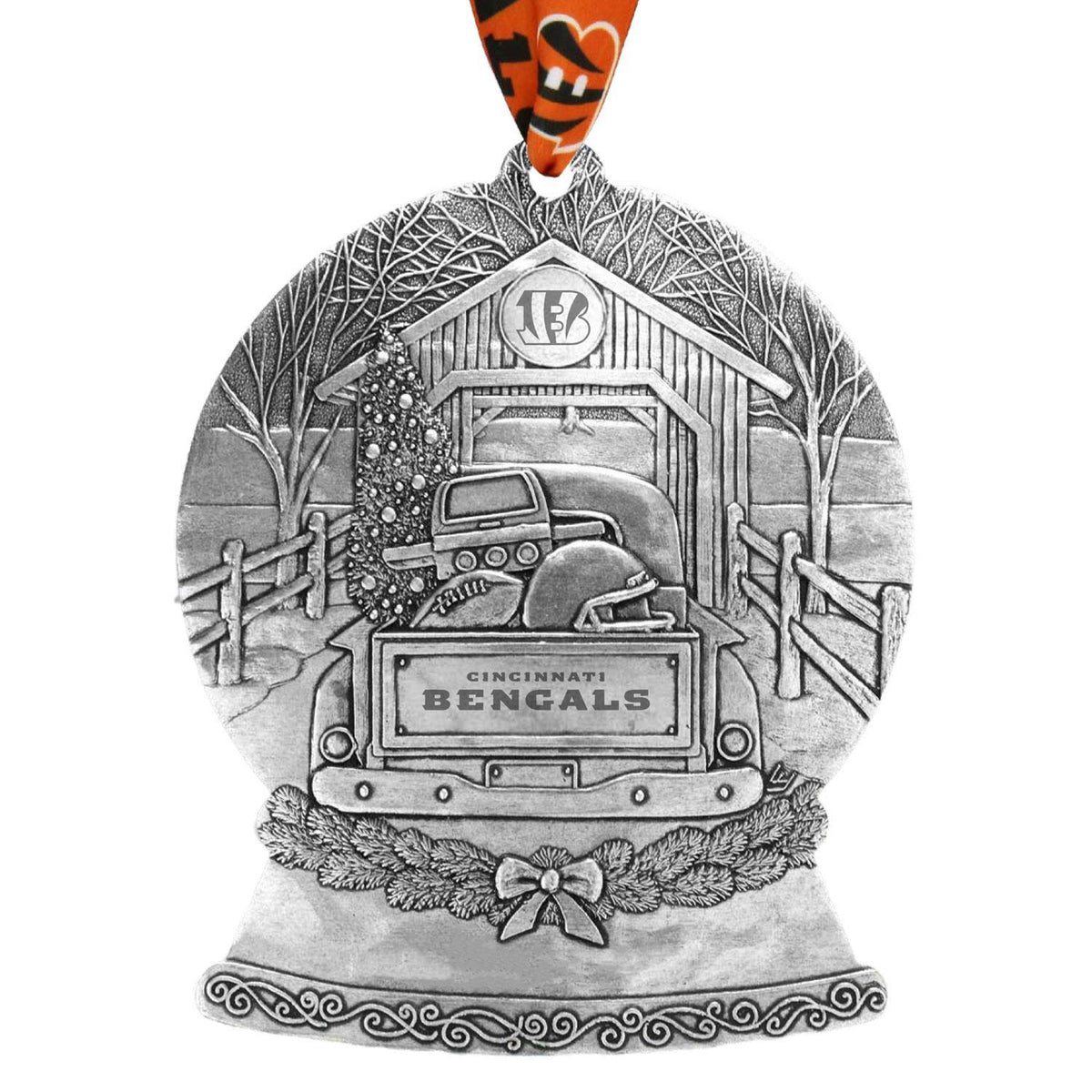 Bengals Tailgate Truck Snow Globe Ornament
