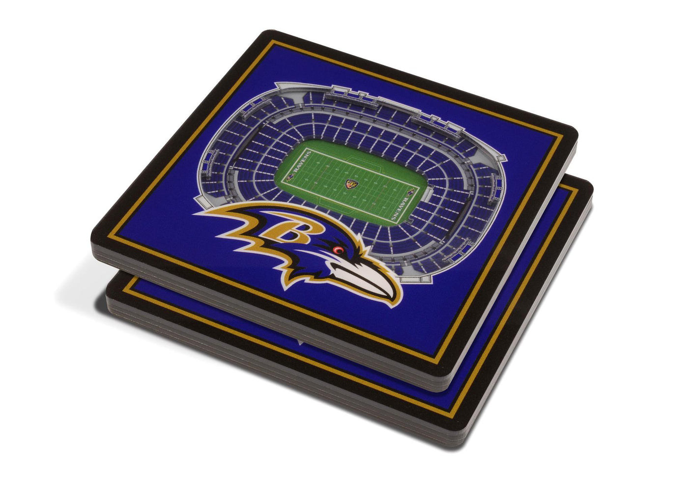 Ravens 3D Logo Series Coaster
