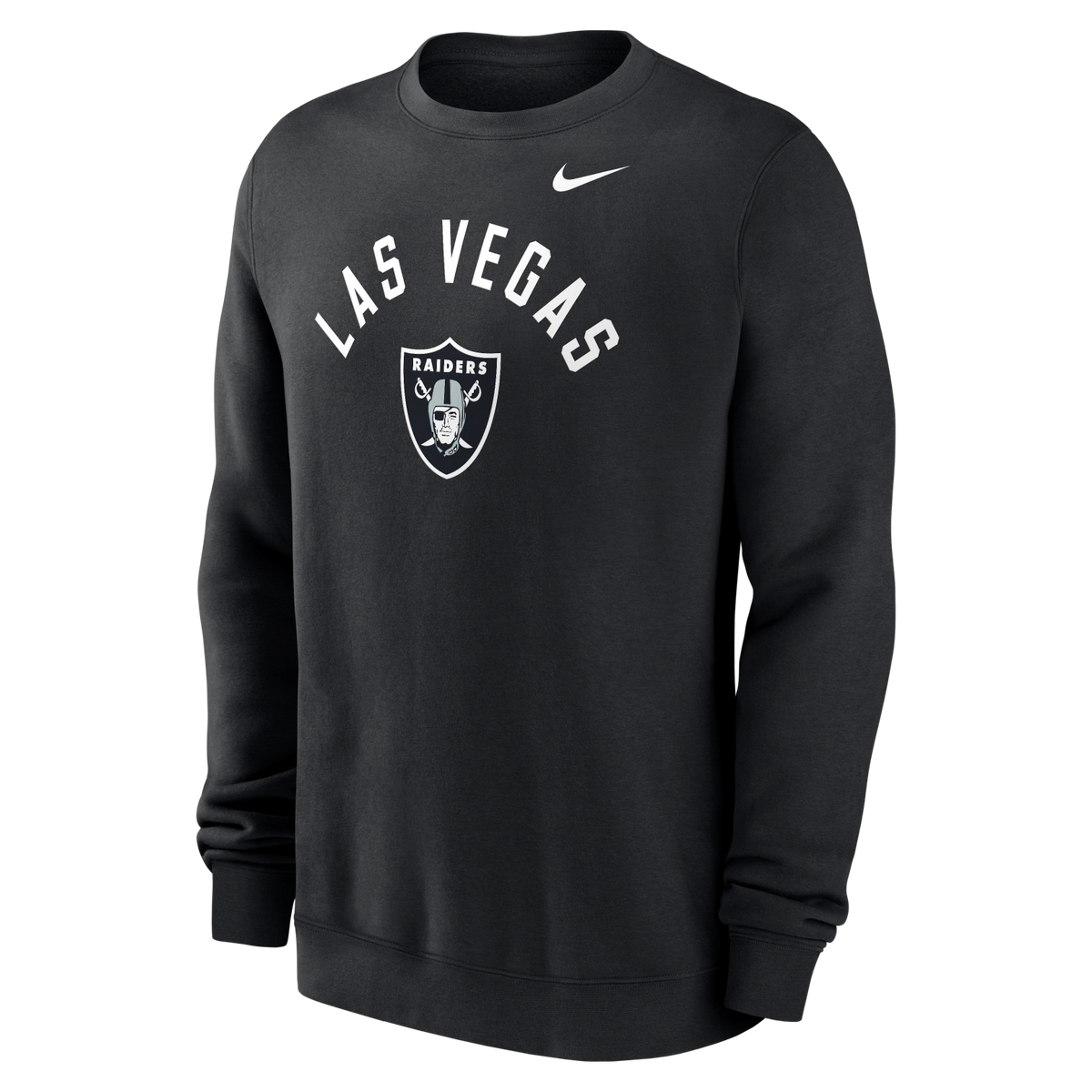Raiders 2026 Nike Men's Club Fleece Pullover Crewneck Pro Football Hall of Fame