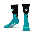 Dolphins 2025 Black Wave Sock