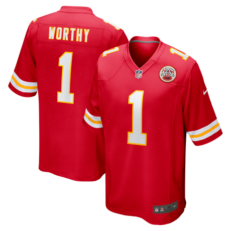 Chiefs Xavier Worthy Nike Men's Red Game Jersey