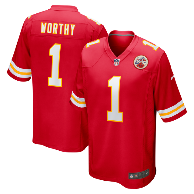 Chiefs Xavier Worthy Nike Men's Red Game Jersey