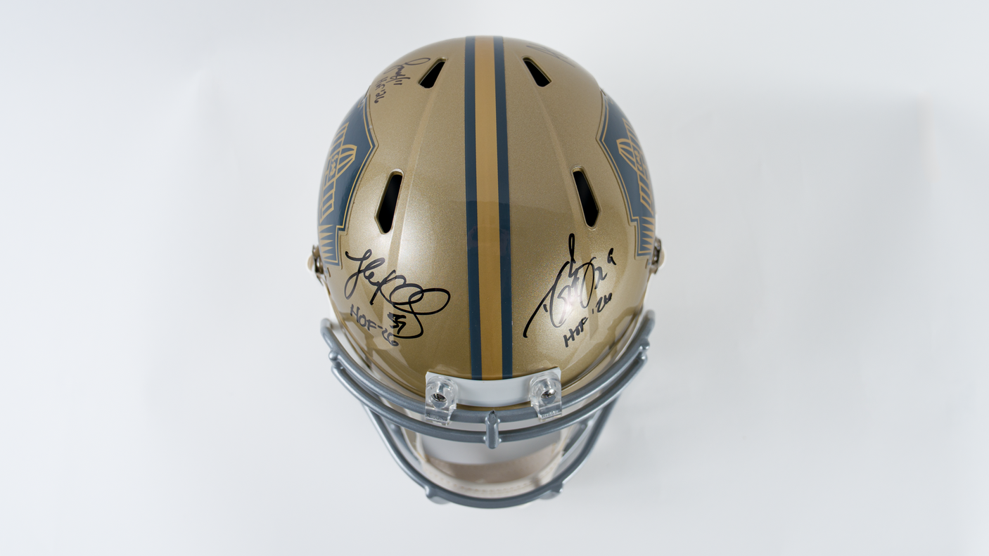 Class of 2026 Autographed Hall of Fame Gold Speed Replica Helmet