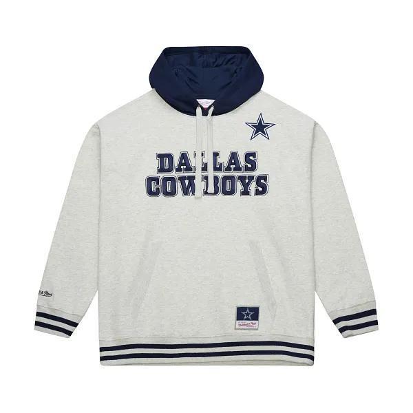 Cowboys 2025 Mitchell & Ness Men's NFL Off Season Fleece Hoodie Vintage Logo Sweatshirt