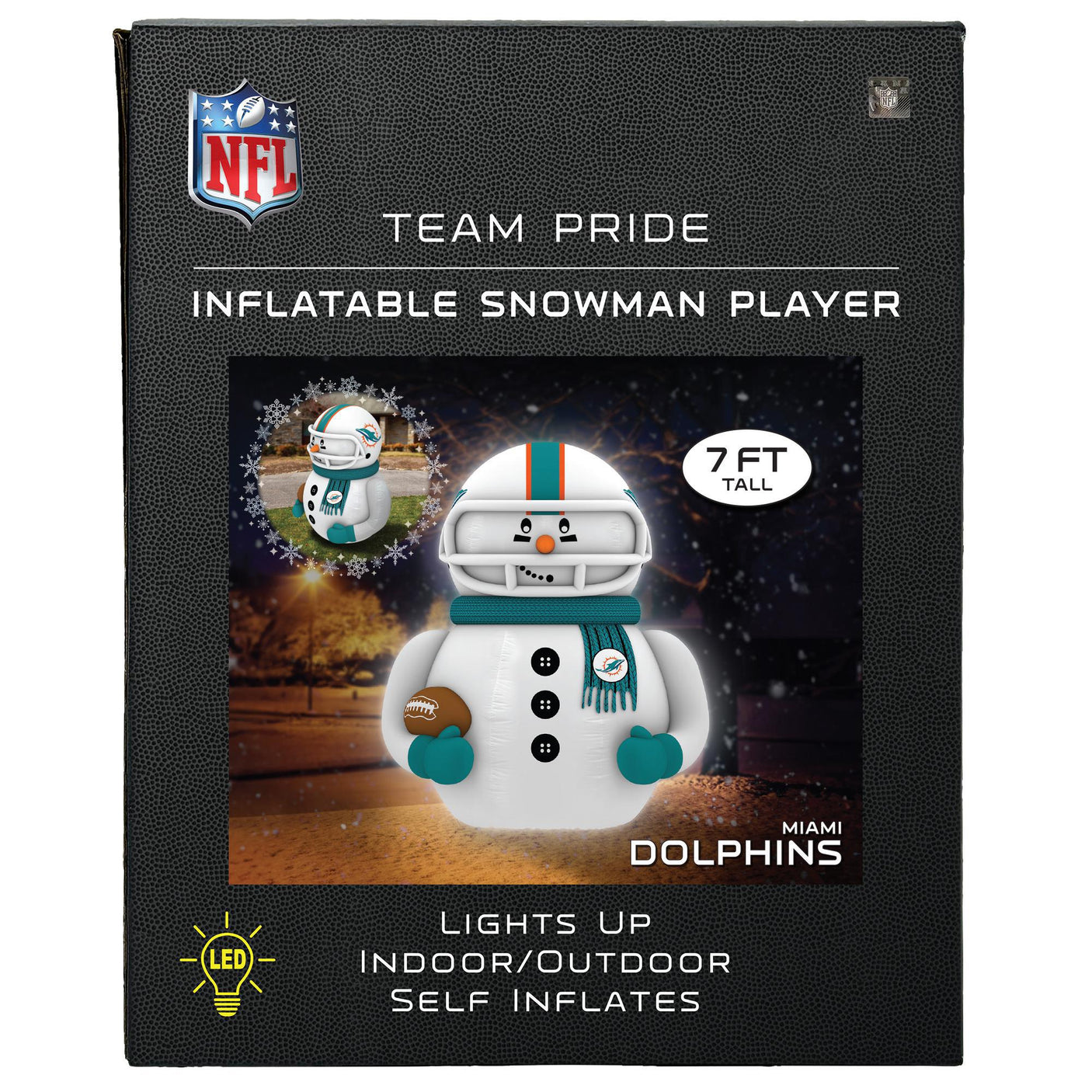 Dolphins Team Pride Inflatable Snowman Player