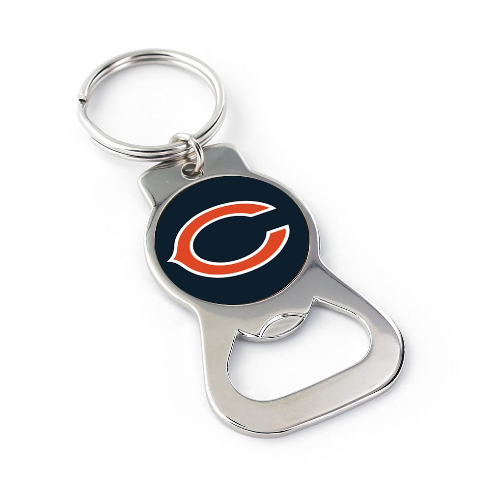 Bears Silver Bottle Opener Keychain