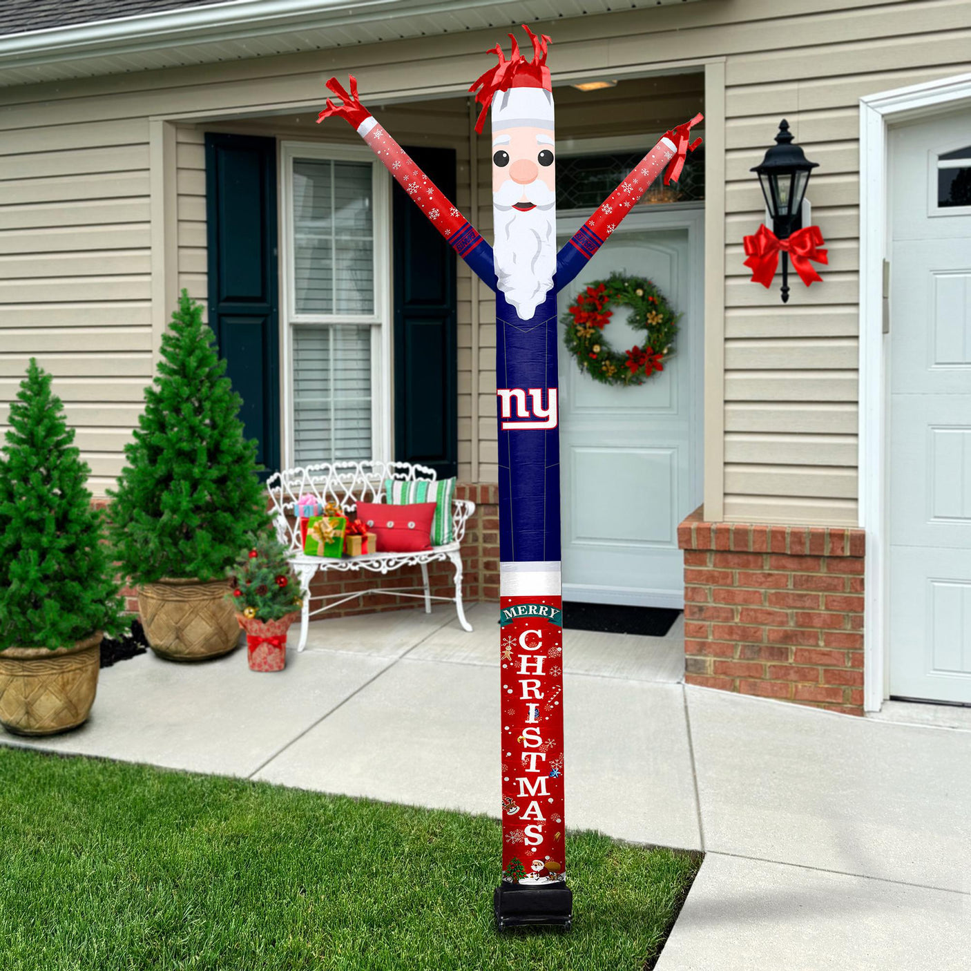 Giants Team Pride Inflatable Crazy Christmas Santa Sports Fan