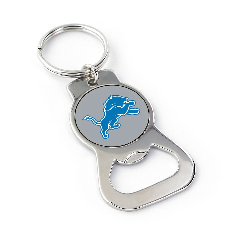 Lions Silver Bottle Opener Keychain