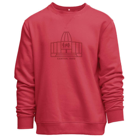 Hall of Fame 2025 Camp David Men's Red Rotunda Logo Crewneck