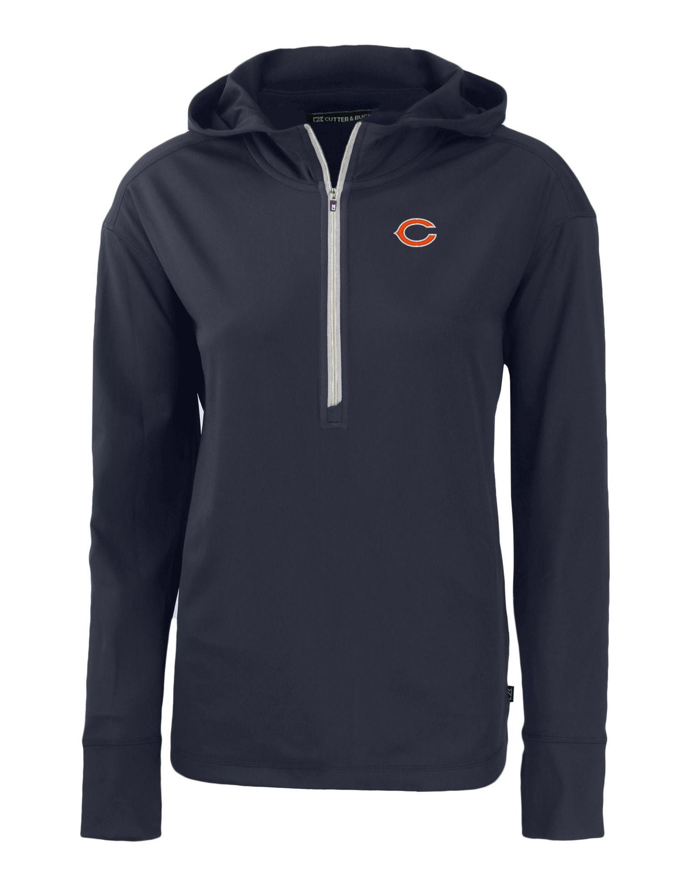 Bears Cutter and Buck Women's Black Daybreak Eco Recycled Half Zip Hoodie