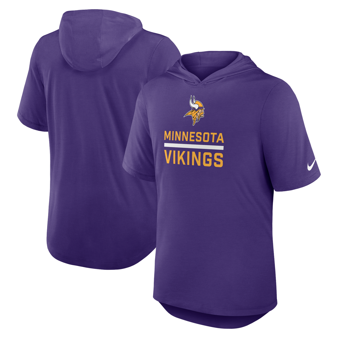 Vikings 2025 Nike Men's Short Sleeve Hoodie Top