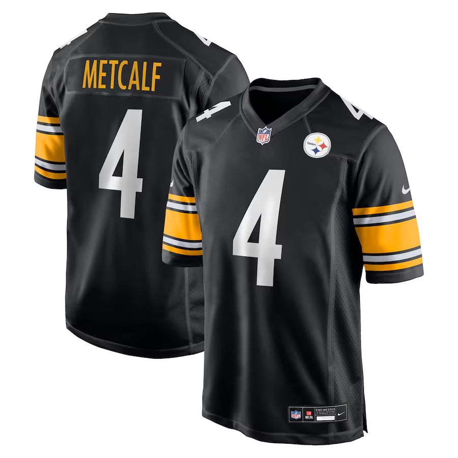 Steelers DK Metcalf Nike Men's Black Game Jersey