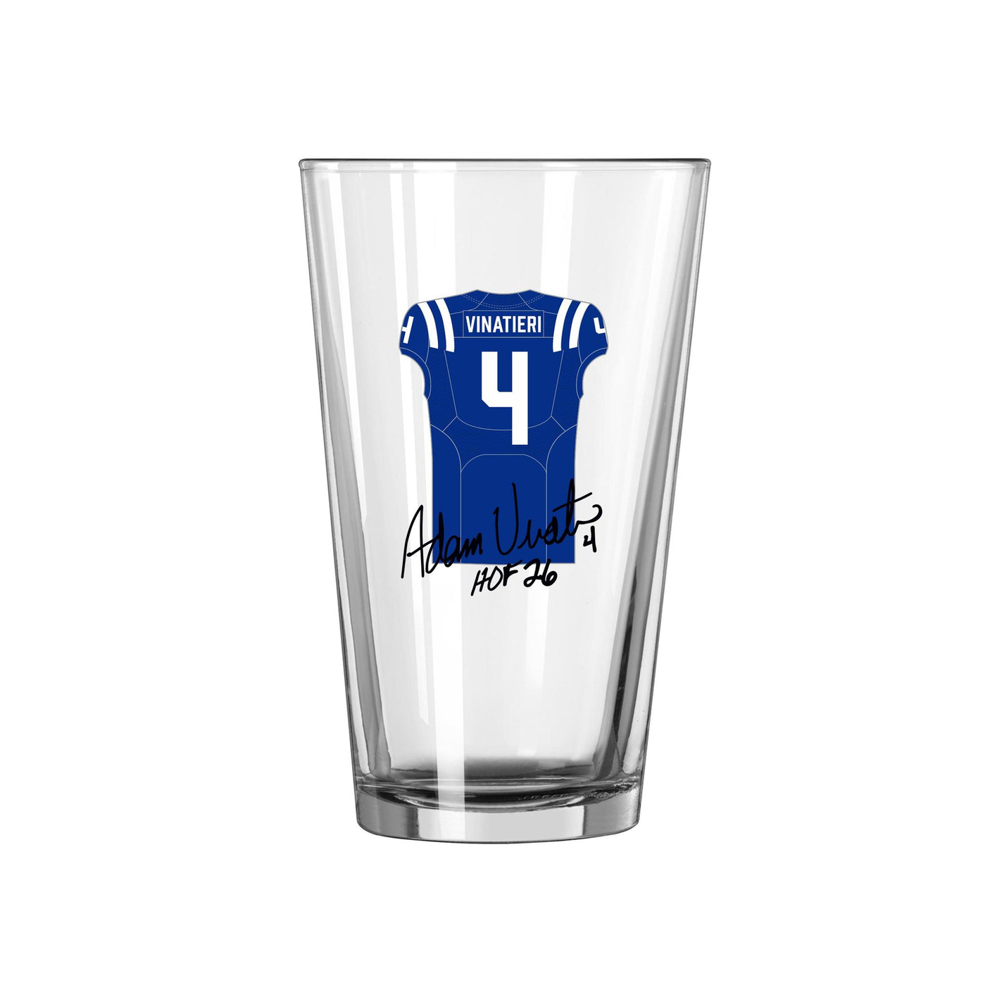 Colts Adam Vinatieri Pint Glass