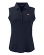 Broncos Cutter and Buck Women's Navy Forge Eco Recycled Sleeveless Polo