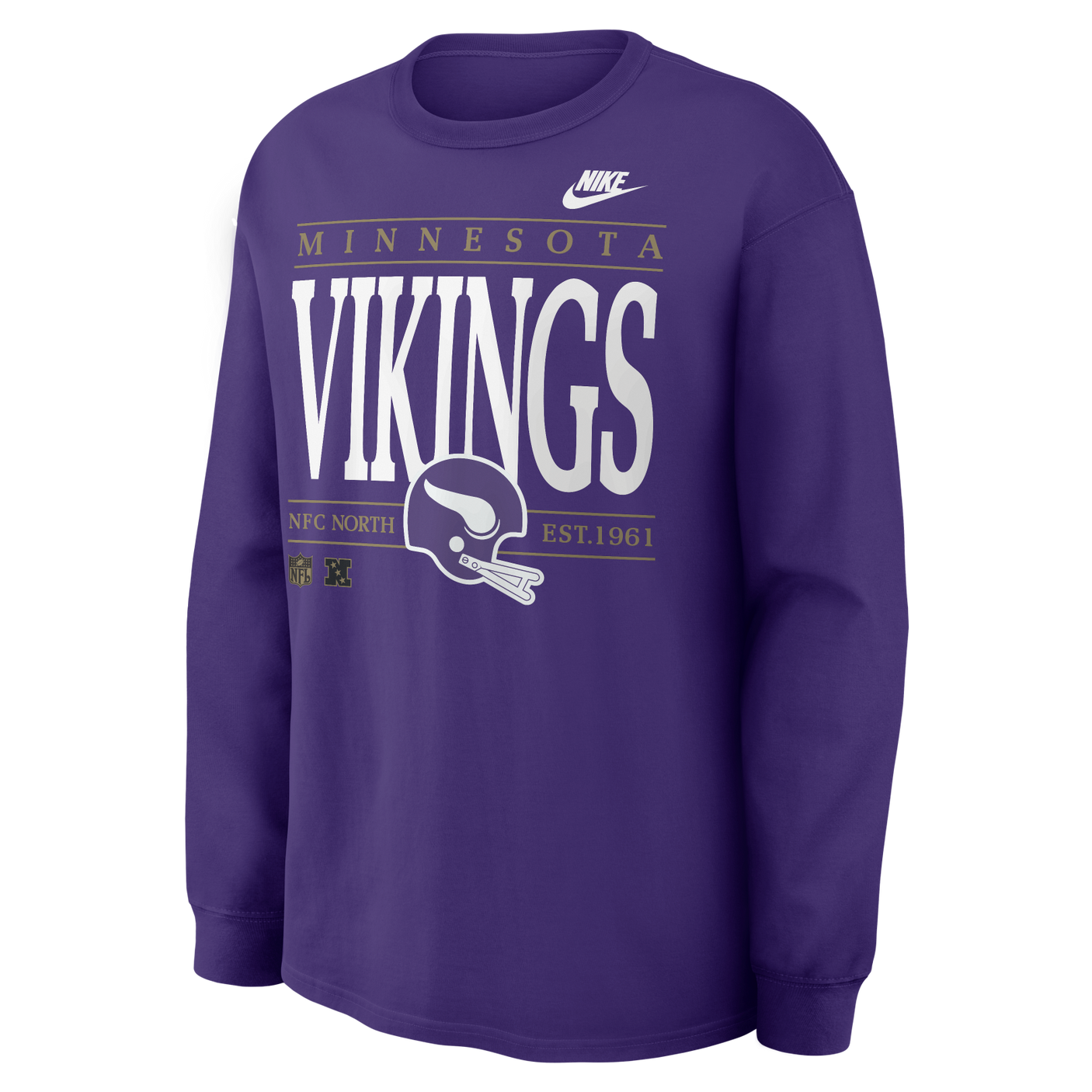 Vikings 2026 Nike Men's Nike Max 90 Long Sleeve T-Shirt