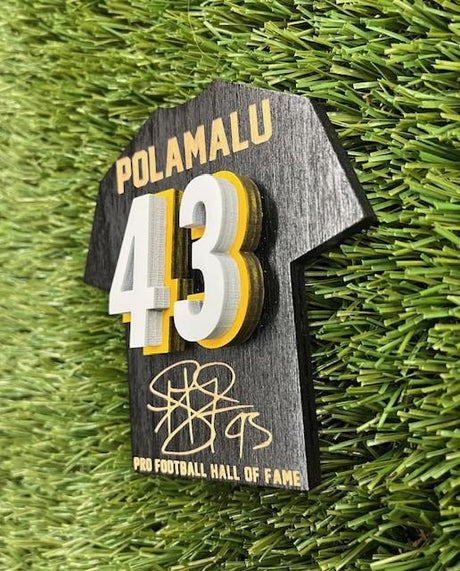 Troy Polamalu Wood Jersey Jumbo Magnet