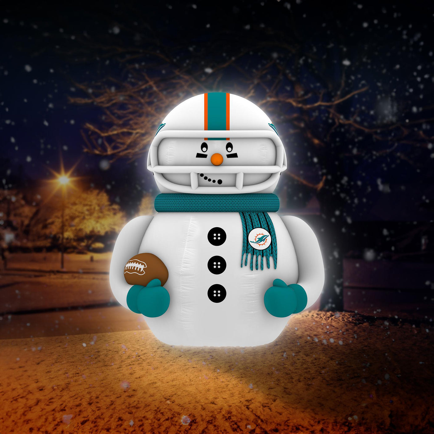 Dolphins Team Pride Inflatable Snowman Player
