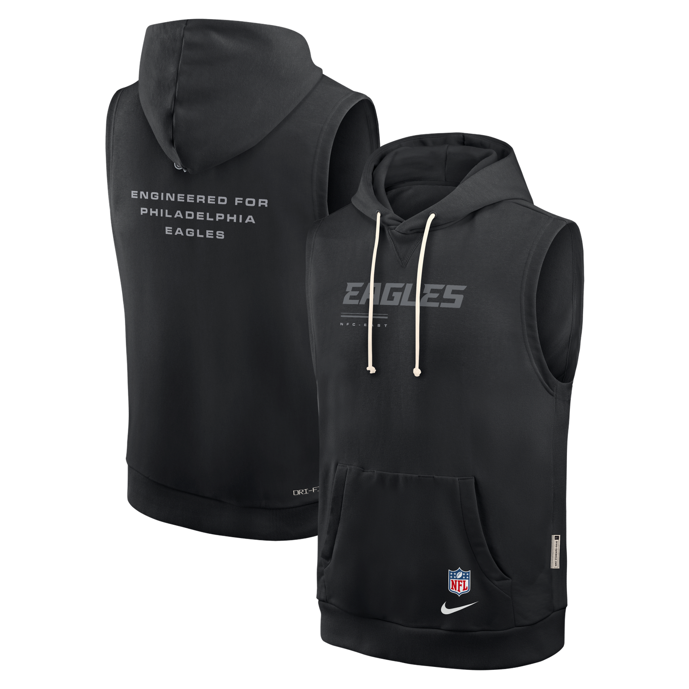 Eagles 2026 Nike Men's Dri-Fit Sleeveless Fleece Hoodie