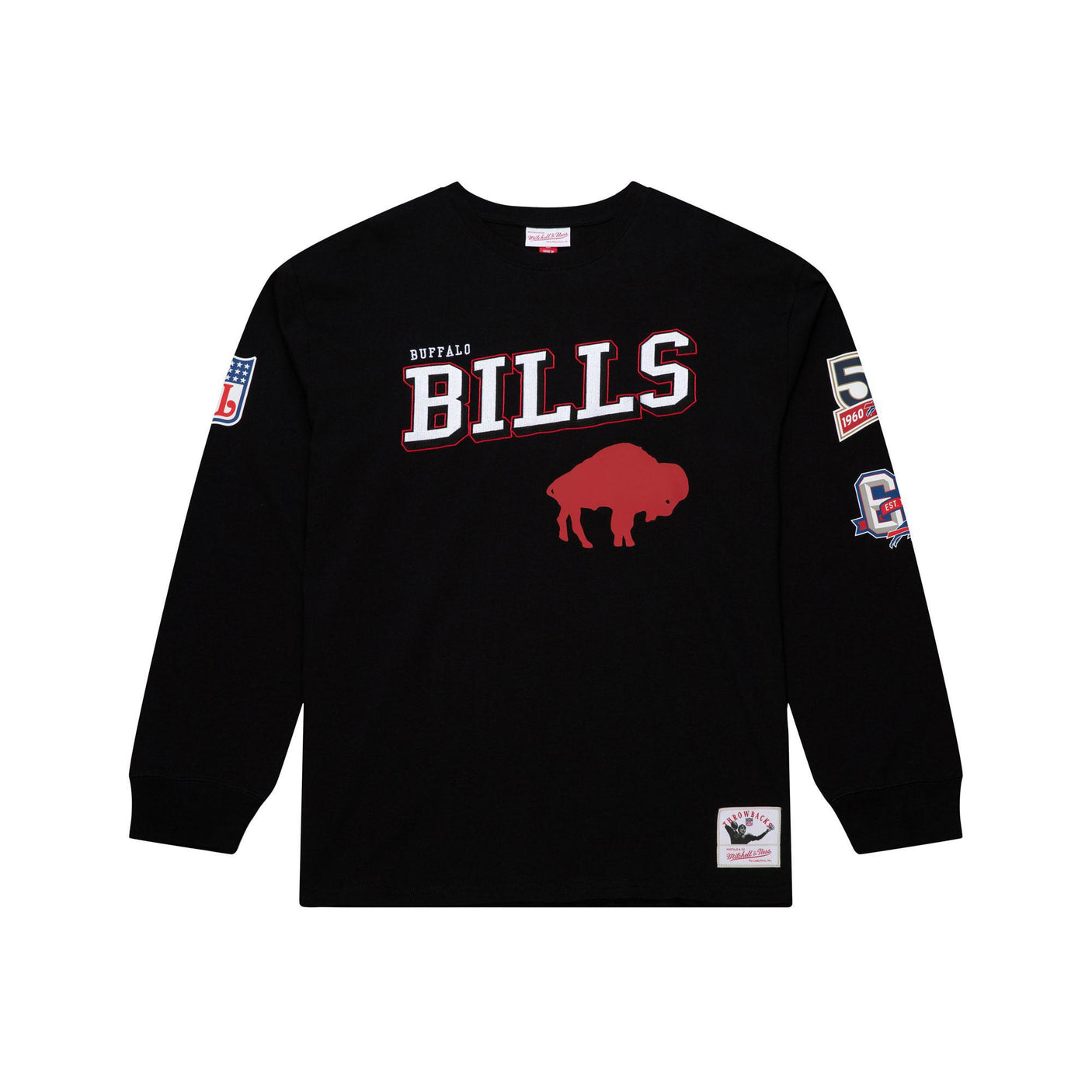 Bills 2025 Mitchell & Ness Vintage Logo Training Camp Long Sleeve T-Shirt
