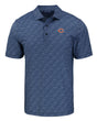 Bears Cutter and Buck Men's Navy Pike Eco Pebble Print Recycled Polo