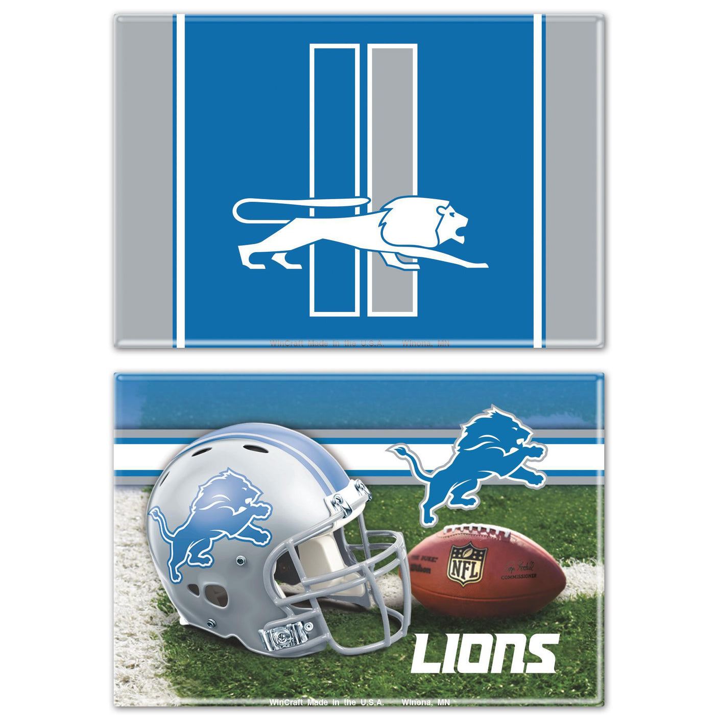 Lions 2-Pack Rectangle Magnets