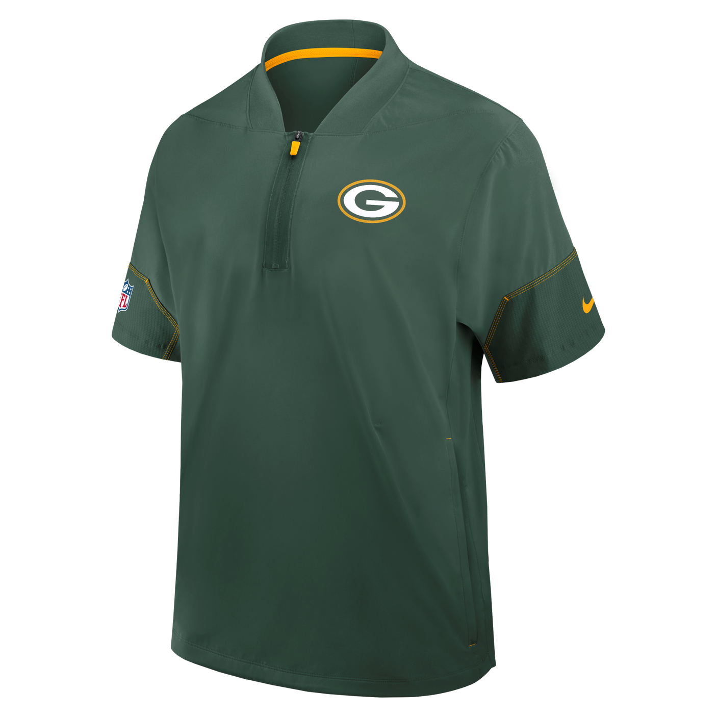 Packers 2026 Nike Men's Lightweight Coaches Short Sleeve Jacket
