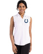 Colts Cutter and Buck Women's White Forge Eco Recycled Sleeveless Polo