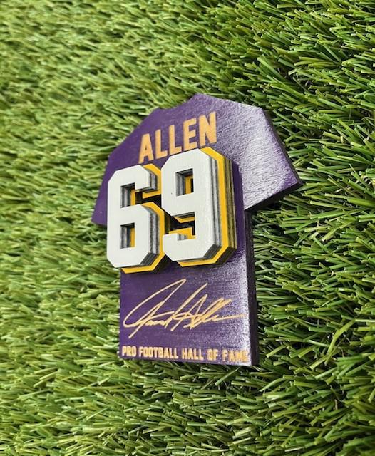 Jared Allen Wood Jersey Jumbo Magnet