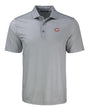 Bears Cutter and Buck Men's Grey Pike Eco Shadow Check Print Polo
