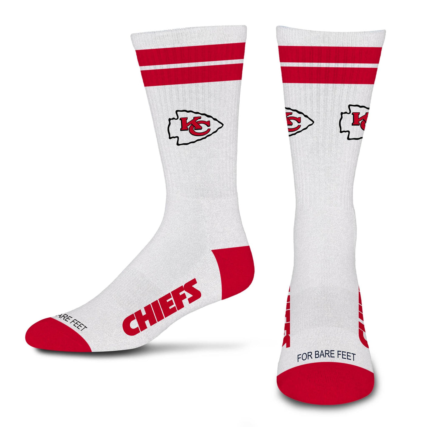 Chiefs 2026 White Stripe Sock