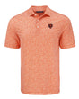 Bears Cutter and Buck Men's Orange Pike Eco Flora Print Polo