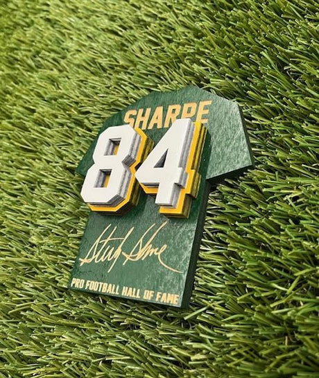 Sterling Sharpe Wood Jersey Jumbo Magnet