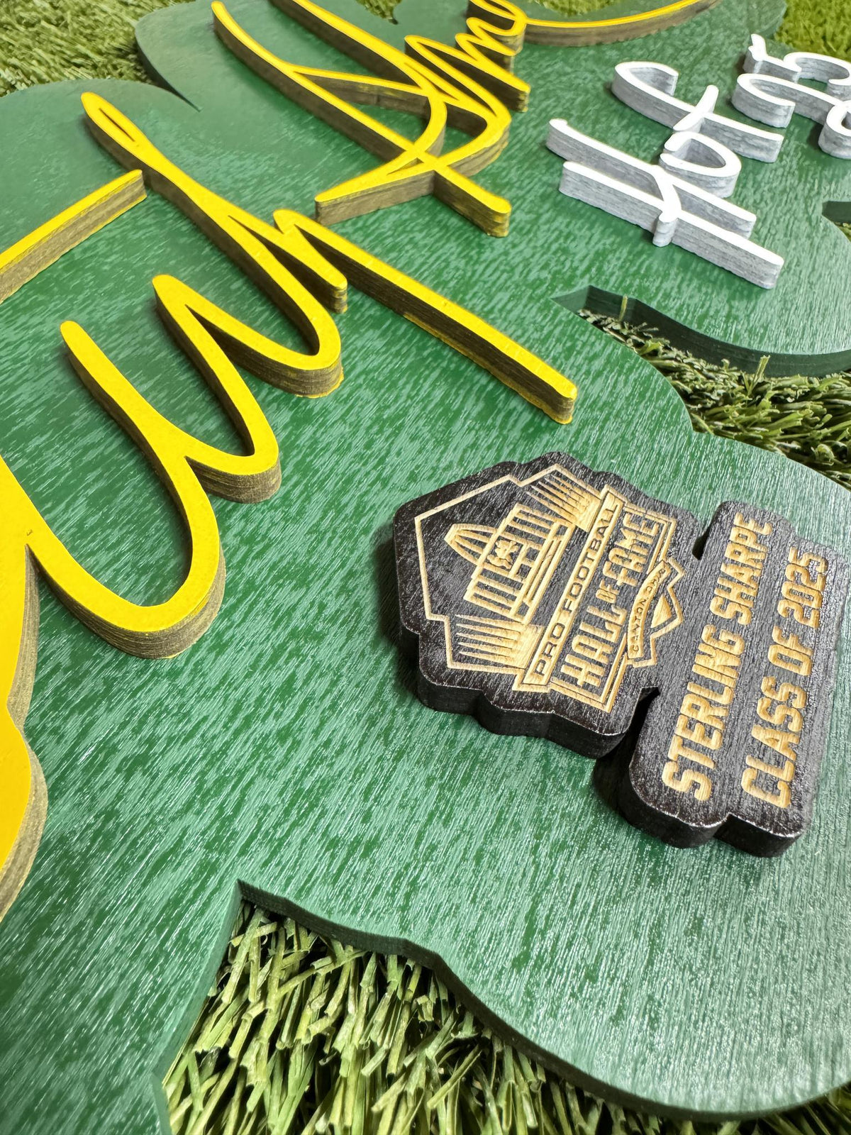 Sterling Sharpe Packers Class of 2025 3D Signature Color Wall Sign - DS Sign Yurko (game day feels)