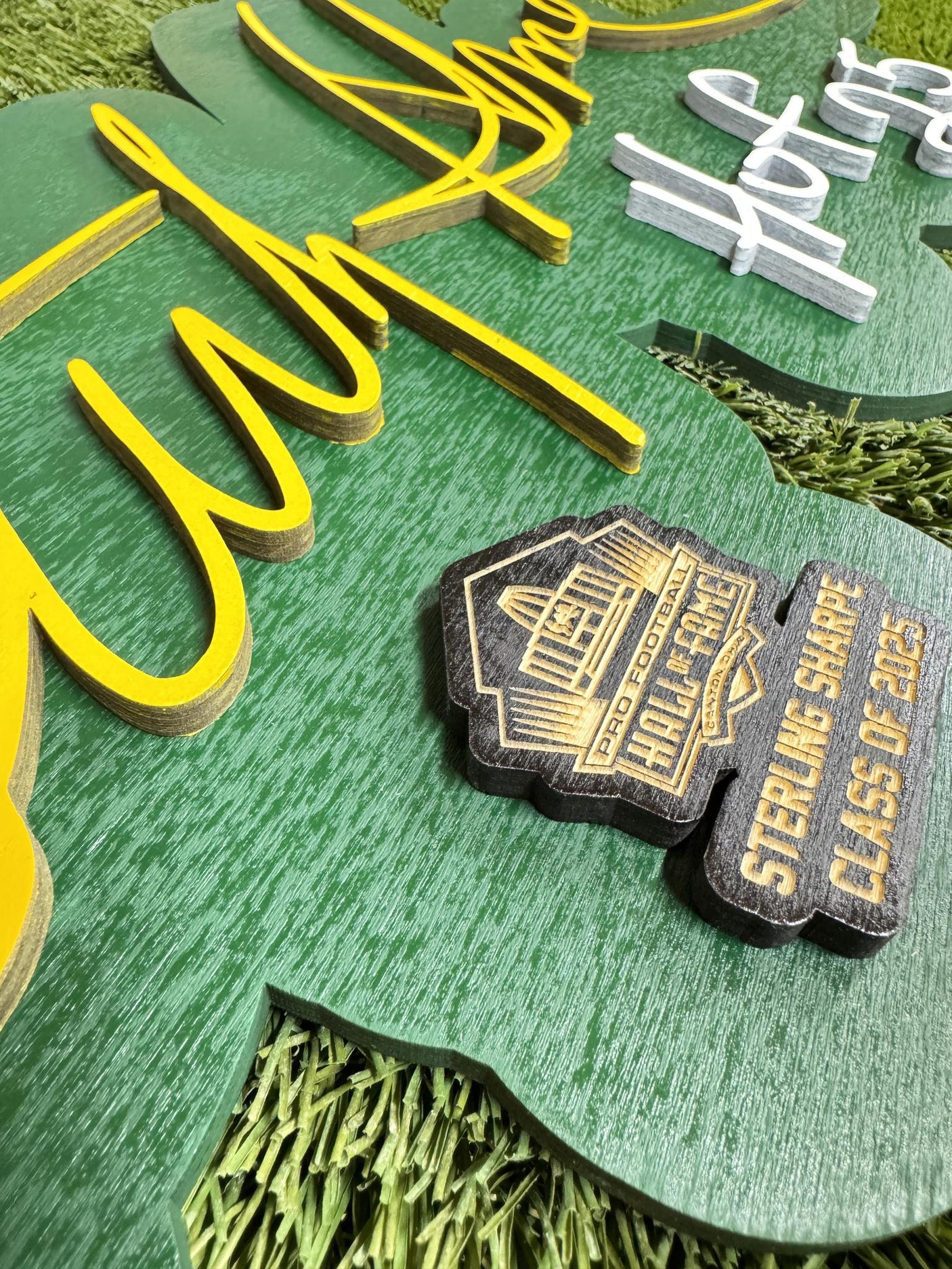 Sterling Sharpe Packers Class of 2025 3D Signature Color Wall Sign