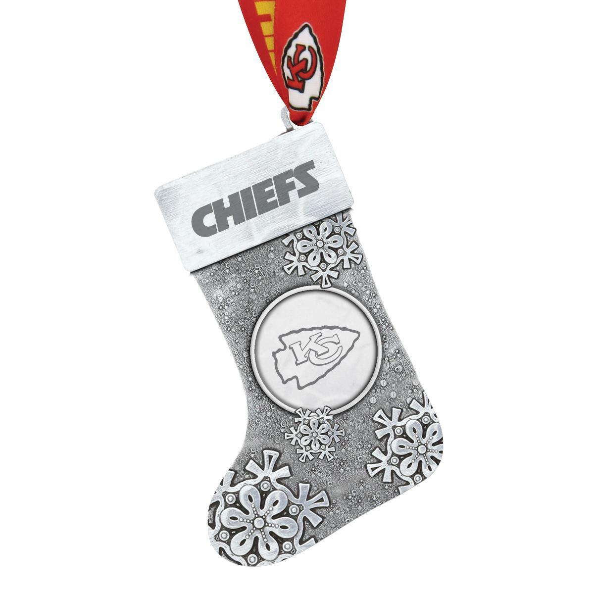 Chiefs Snowflake Stocking Ornament